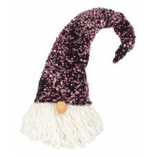 Χριστουγεννιάτικο Διακοσμητικό Λούτρινο Ξωτικό με Ροζ Σκούφο (74cm)